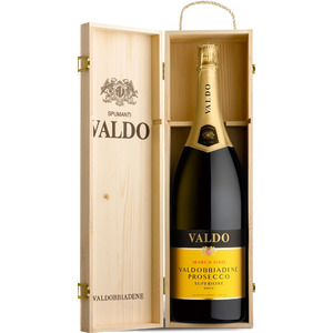 Игристое вино Valdo, "Marca Oro" Prosecco di Valdobbiadene Superiore DOCG, wooden box, 3 л