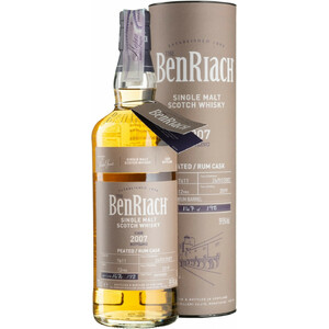 Виски Benriach, "Cask Bottling" Peated Rum Cask 12 Years (cask #7611), 2007, in tube, 0.7 л