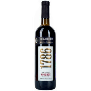 Вино Цимлянское, "1786" Красное Полусладкое