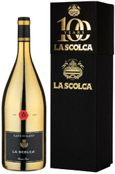 Вино La Scolca, Gavi di Gavi DOCG, 2018, gift box "Golden", 1.5 л