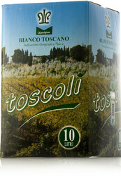 Вино Chiantigiane, "Toscoli" Bianco Toscano IGT, 10 л